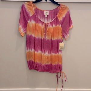 Tie-dyed top New with tags size PL